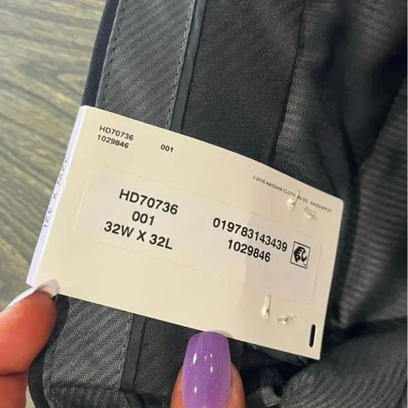 NWT Haggar Mens Dress Pants Straight Fit All Day Comfort Stretch Black Sz 32x32 - Picture 9 of 14